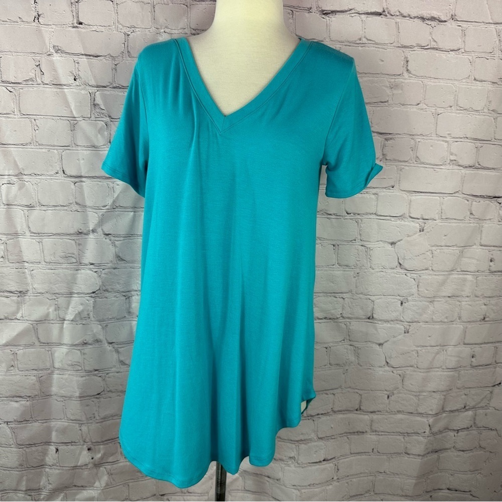 NWT zenana premium boutique Teal V-Neck Womens knit tunic Top layer